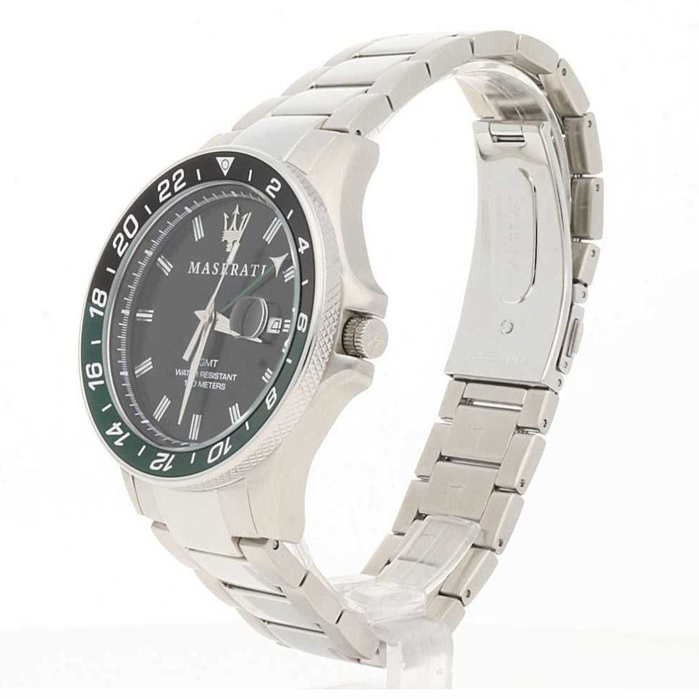  Shop Authentic Maserati SFIDA Chronograph Black Dial Silver Steel Strap Watch For Men - R8853140005 - Luxxuri