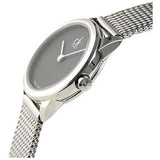  Shop Authentic Calvin Klein Minimal Grey Dial Silver Mesh Bracelet Watch for Women - K3M2312X - Luxxuri