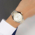  Shop Authentic Emporio Armani Cream Dial Two Tone Steel Strap Watch For Men - AR11034 - Luxxuri