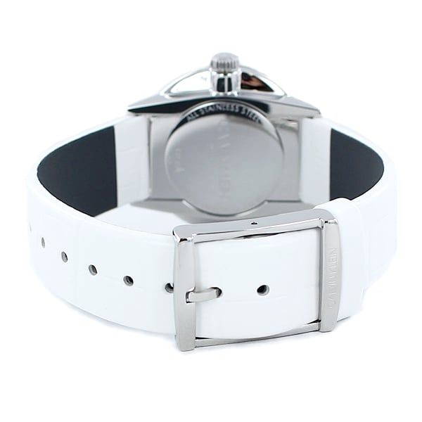  Shop Authentic Calvin Klein Accent Silver Dial White Leather Strap Watch for Women - K2Y231K6 - Luxxuri