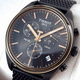  Shop Authentic Tissot T Classic PR 100 Chronograph Anthracite Black Dial Black Mesh Bracelet Watch For Men - T101.417.23.061.00 - Luxxuri