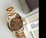  Shop Authentic Michael Kors Bradshaw Brown Dial Gold Steel Strap Watch for Women - MK5502 - Luxxuri