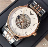  Shop Authentic Emporio Armani Meccanico White Dial Two Tone Steel Strap Watch For Men - AR1921 - Luxxuri