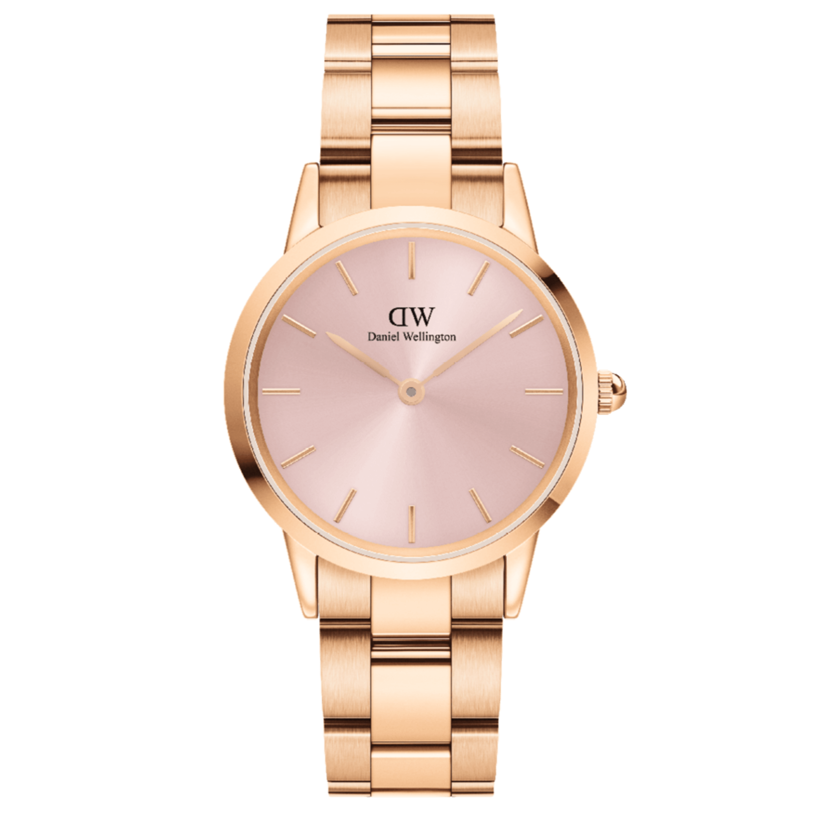  Shop Authentic Daniel Wellington Iconic Link Unitone Rose Gold Dial Rose Gold Steel Strap Watch For Women - DW00100401 - Luxxuri