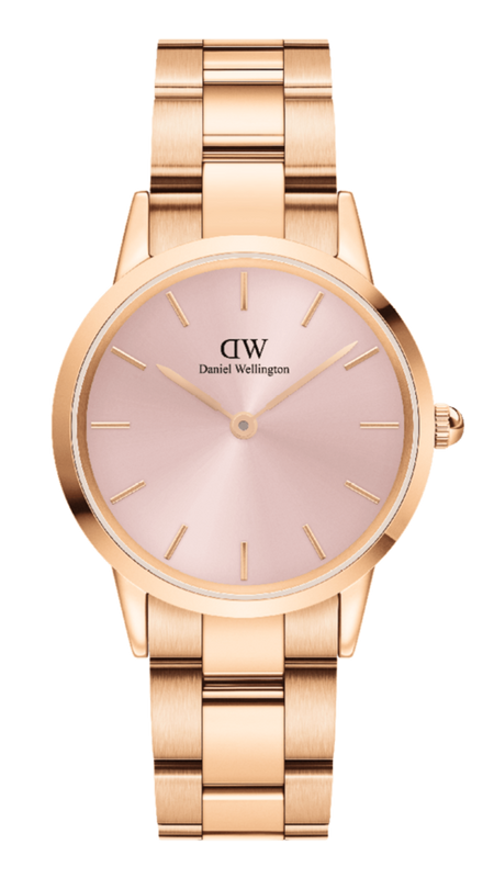  Shop Authentic Daniel Wellington Iconic Link Pink Dial Rose Gold Steel Strap Watch For Women - DW00100335 - Luxxuri