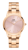  Shop Authentic Daniel Wellington Iconic Link Pink Dial Rose Gold Steel Strap Watch For Women - DW00100335 - Luxxuri