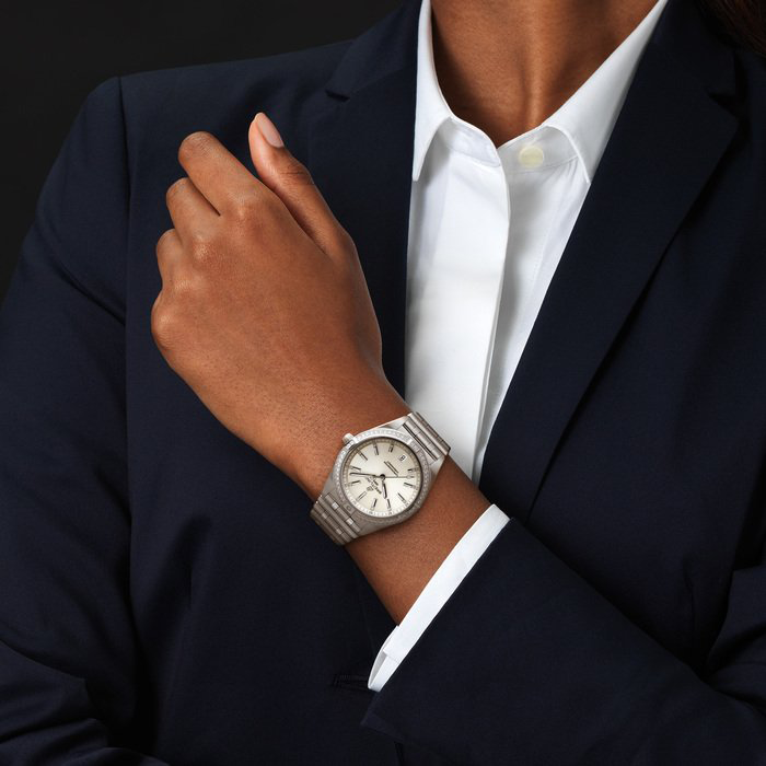  Shop Authentic Breitling Chronomat Automatic 36 Diamonds White Dial Silver Steel Strap Watch for Women - A10380591A1A1 - Luxxuri