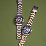  Shop Authentic Fossil FB-01 Automatic Skeleton Black Dial Silver Steel Strap Watch for Men - ME3190 - Luxxuri