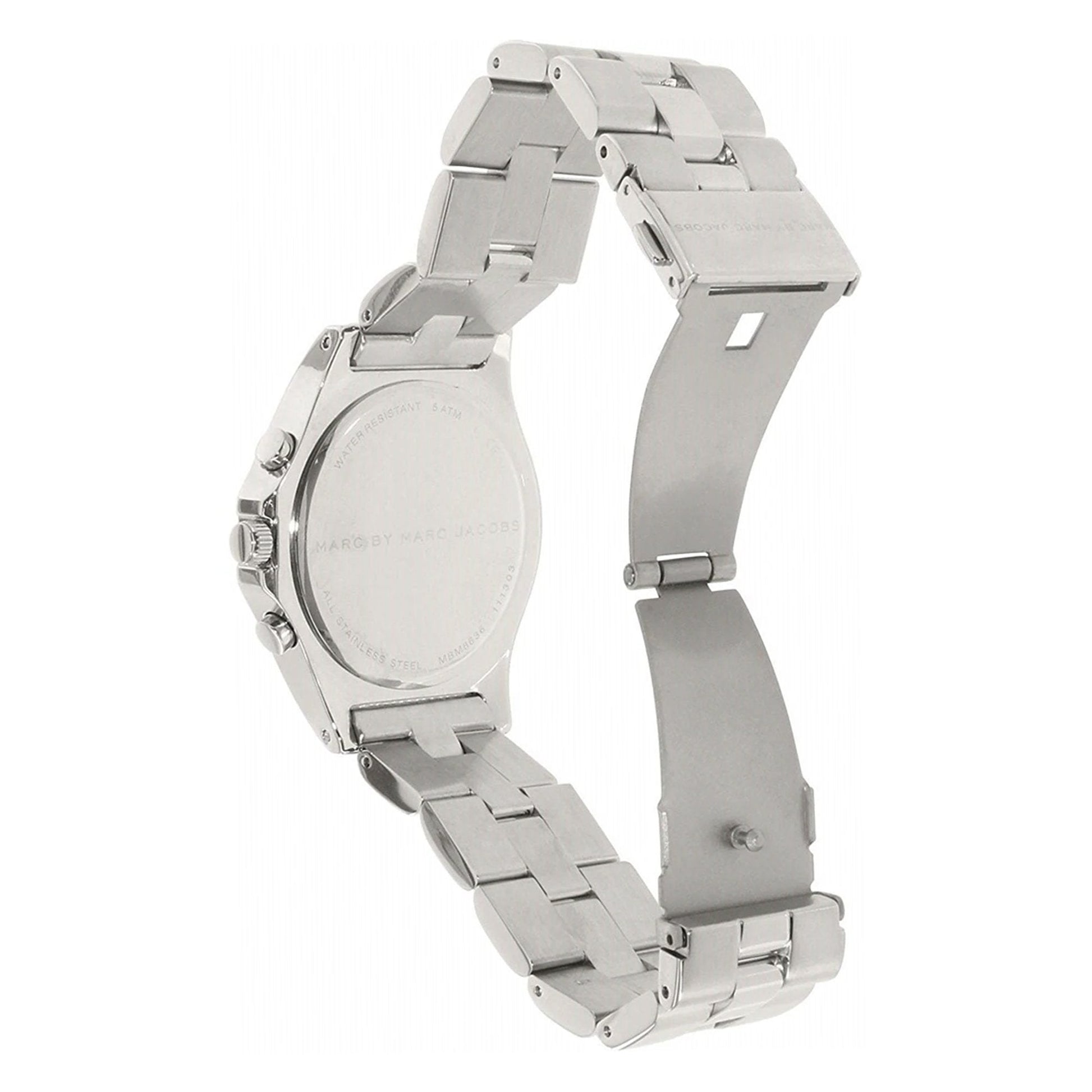  Shop Authentic Marc Jacobs Blade Chronograph Brown Dial Silver Steel Strap Watch for Women - MBM8636 - Luxxuri