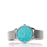  Shop Authentic Gucci G-Timeless Turquiose Mother of Pearl Dial Silver Mesh Bracelet Watch For Women - YA1264039 - Luxxuri