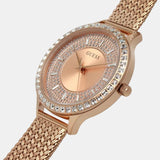  Shop Authentic Guess Soiree Diamonds Rose Gold Dial Rose Gold Mesh Bracelet Watch for Women - GW0402L3 - Luxxuri
