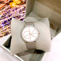  Shop Authentic Calvin Klein Minimal White Dial Silver Mesh Bracelet Watch for Women - K3M52152 - Luxxuri