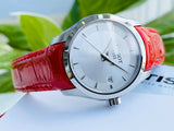  Shop Authentic Tissot Couturier Lady Silver Dial Red Leather Strap Watch for Women - T035.210.16.031.01 - Luxxuri