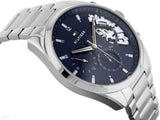  Shop Authentic Tommy Hilfiger Baker Quartz Blue Dial Silver Steel Strap Watch For Men - 1710448 - Luxxuri