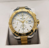  Shop Authentic Tag Heuer Aquaracer Caliber 16 Automatic White Dial Two Tone Steel Strap Watch for Men - CAY2121.BB0923 - Luxxuri