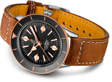  Shop Authentic Breitling Superocean Heritage '57 Black Dial Brown Leather Strap Watch for Men - U10370121B1X1 - Luxxuri