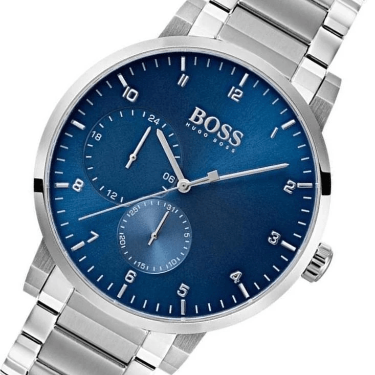  Shop Authentic Hugo Boss Oxygen Chronograph Blue Dial Silver Steel Strap Watch for Men - 1513597 - Luxxuri