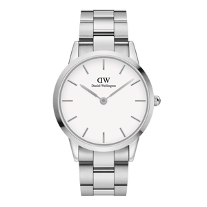  Shop Authentic Daniel Wellington Iconic Link White Dial Silver Steel Strap Watch For Women - DW00100207 - Luxxuri