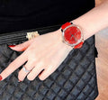  Shop Authentic Swarovski Crystalline Hours Red Crystal Dial Red Leather Strap Watch for Women - 5295380 - Luxxuri