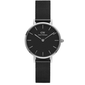 Shop Authentic Daniel Wellington Petite Ashfield Black Dial Black Mesh Strap Watch For Women - DW00100202 - Luxxuri