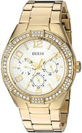  Shop Authentic Guess Luna Diamonds White Dial Gold Steel Strap Watch for Women - W0729L2 - Luxxuri
