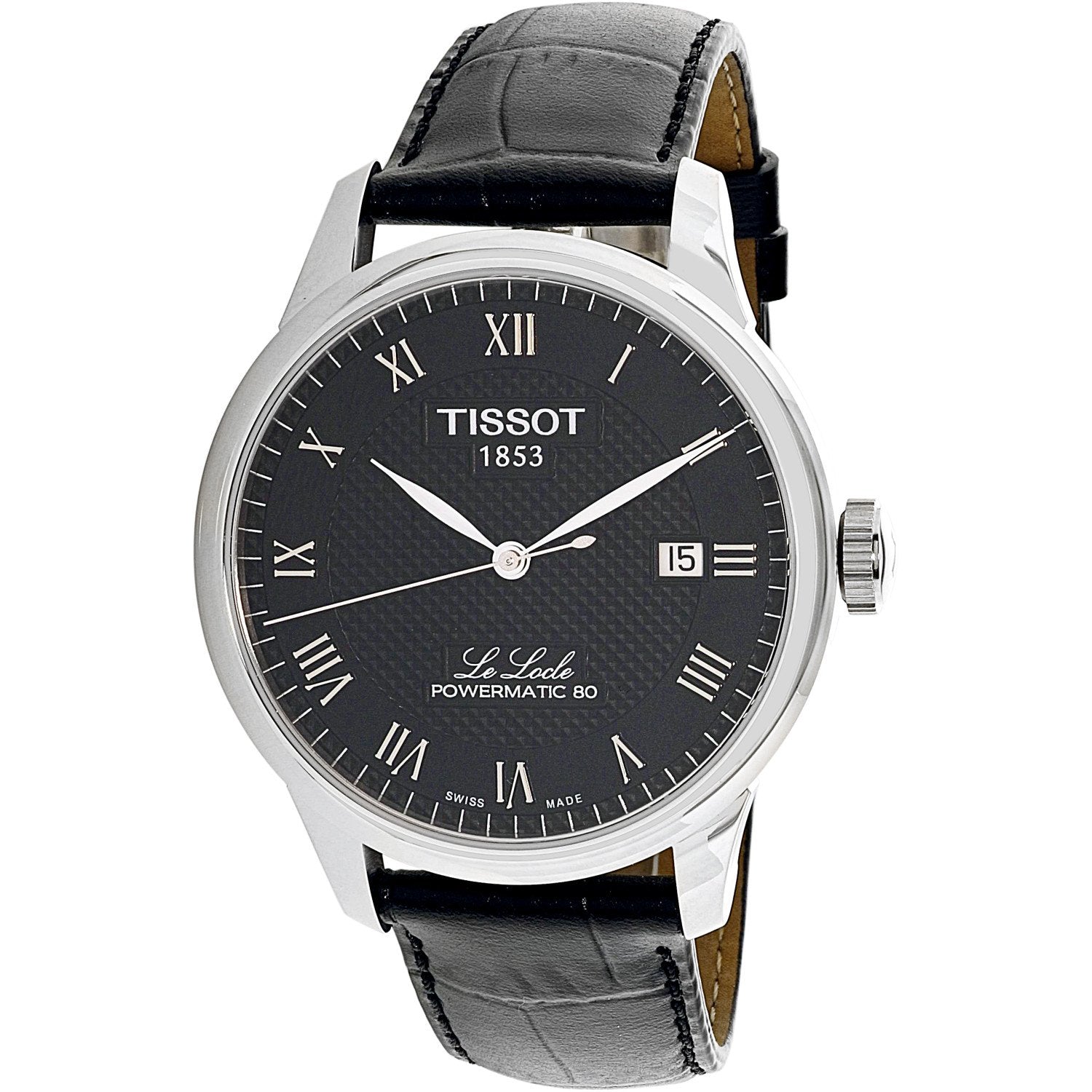  Shop Authentic Tissot Le Locle Powermatic 80 Black Dial Black Leather Strap Watch For Men - T006.407.16.053.00 - Luxxuri