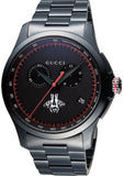  Shop Authentic Gucci G-Timeless Chronograph Black Dial Black Steel Strap Watch For Men - YA126269 - Luxxuri