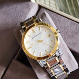 Shop Authentic Burberry The City White Dial Two Tone Steel Strap Watch for Women - BU9115 - Luxxuri