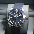  Shop Authentic Tag Heuer Aquaracer Blue Dial Blue Rubber Strap Watch for Men - WAY111C.FT6155 - Luxxuri