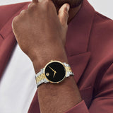  Shop Authentic Movado Museum Classic Black Dial Two Tone Steel Strap Watch for Men - 0607200 - Luxxuri