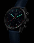  Shop Authentic Tag Heuer Carrera Chronograph Blue Dial Blue Leather Strap Watch for Men - CBN201D.FC6543 - Luxxuri