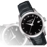  Shop Authentic Tissot T Trend Couturier Black Dial Black Leather Strap Watch For Women - T035.210.16.051.00 - Luxxuri