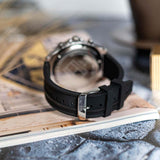  Shop Authentic Tommy Hilfiger Clark Chronograph Black Dial Black Rubber Strap Watch For Men - 1792082 - Luxxuri