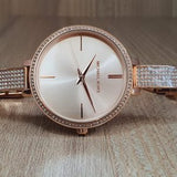  Shop Authentic Michael Kors Jaryn Quartz Rose Gold Dial Rose Gold Steel Strap Watch For Women - MK3785 - Luxxuri