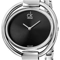  Shop Authentic Calvin Klein Impetuous Black Dial Silver Steel Strap Watch for Women - K4F2N111 - Luxxuri