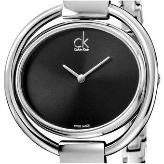 Shop Authentic Calvin Klein Impetuous Black Dial Silver Steel Strap Watch for Women - K4F2N111 - Luxxuri