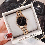  Shop Authentic Michael Kors Runway Mercer Quartz Black Dial Two Tone Steel Strap Watch For Women - MK6672 - Luxxuri