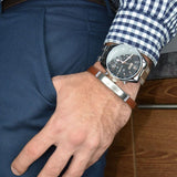  Shop Authentic Hugo Boss Champion Chronograph Black Dial Two Tone Steel Strap Watch for Men - 1513819 - Luxxuri