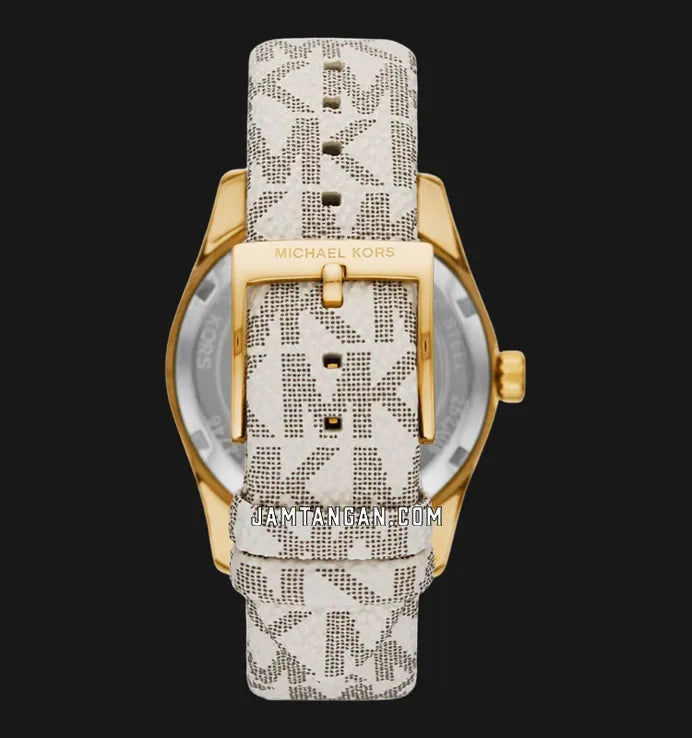  Shop Authentic Michael Kors Lexington Analog Silver Dial White Leather Strap Watch For Women - MK4746 - Luxxuri