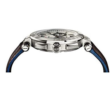  Shop Authentic Versace Aion Chronograph White Dial Brown Leather Strap Watch for Men - VBR010017 - Luxxuri