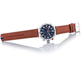  Shop Authentic Tommy Hilfiger Trent Quartz Blue Dial Brown Leather Strap Watch for Men - 1791066 - Luxxuri