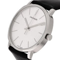  Shop Authentic Calvin Klein Posh Silver Dial Black Leather Strap Watch for Men - K8Q311C6 - Luxxuri