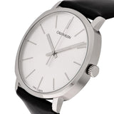  Shop Authentic Calvin Klein Posh Silver Dial Black Leather Strap Watch for Men - K8Q311C6 - Luxxuri