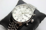  Shop Authentic Hugo Boss Aeroliner Chronograph Quartz White Dial Silver Steel Strap Watch For Men - HB1512445 - Luxxuri