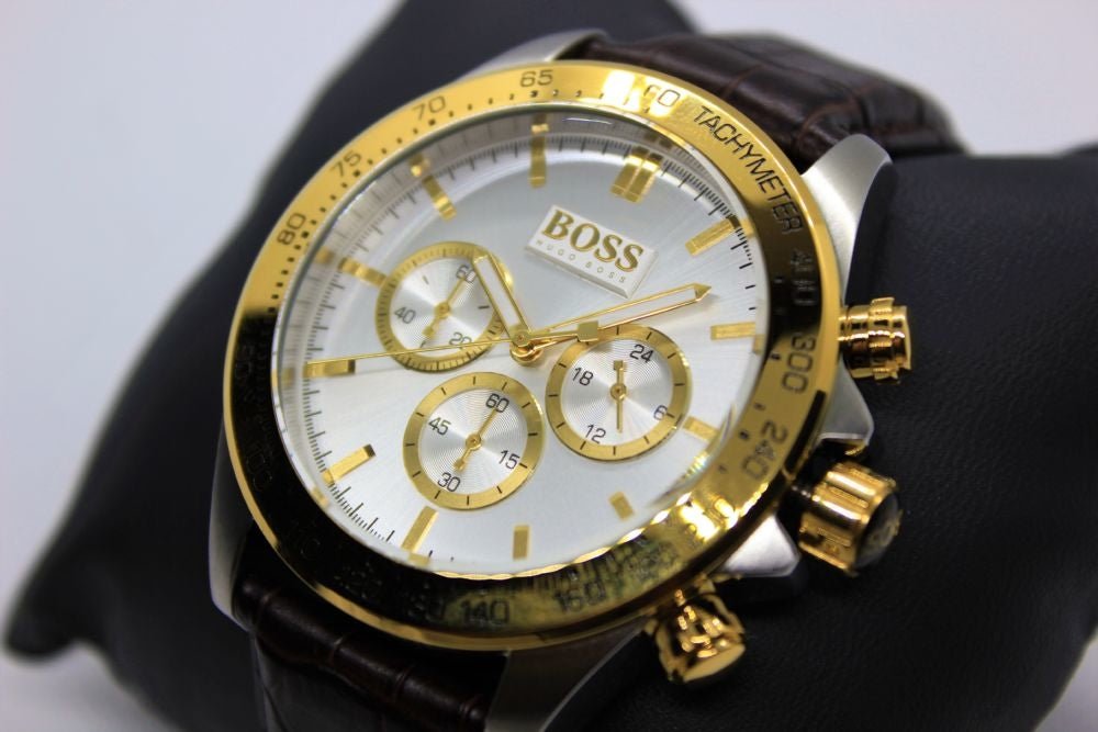  Shop Authentic Hugo Boss Ikon White Dial Brown Leather Strap Watch for Men - 1513174 - Luxxuri