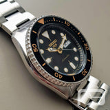  Shop Authentic Seiko 5 Sports Automatic Black Dial Silver Steel Strap Watch For Men - SRPD57K1 - Luxxuri