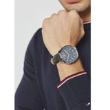 Shop Authentic Tommy Hilfiger Gavin Blue Dial Blue Leather Strap Watch for Men - 1791468 - Luxxuri