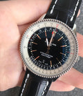  Shop Authentic Breitling Navitimer 1 Automatic 41mm Black Dial Black Leather Strap Mens Watch - A17326211B1P1 - Luxxuri