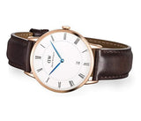  Shop Authentic Daniel Wellington Dapper Bristol White Dial Brown Leather Strap Watch For Men - DW00100086 - Luxxuri