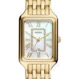  Shop Authentic Fossil Raquel Three Hand Mother of Pearl Dial Gold Steel Strap Watch For Women - ES5304 - Luxxuri